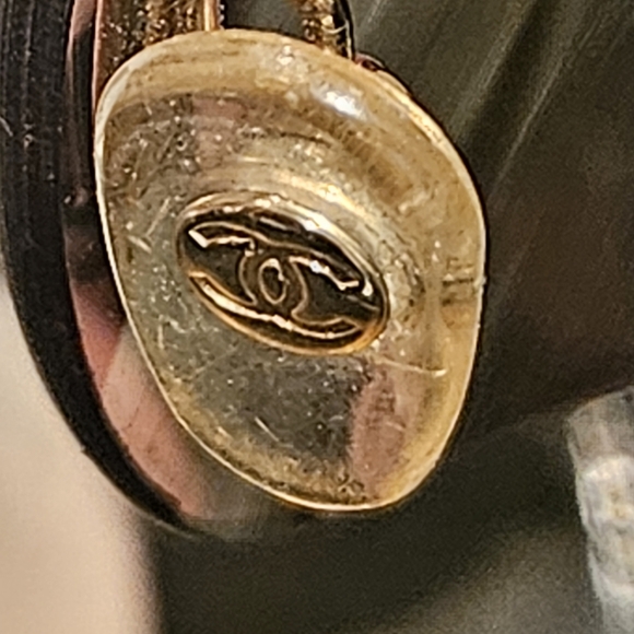 Vintage Chanel GOLD Rimless Frame w/Crystal LOGO Brown Sunglasses- nowhere - Picture 5 of 12